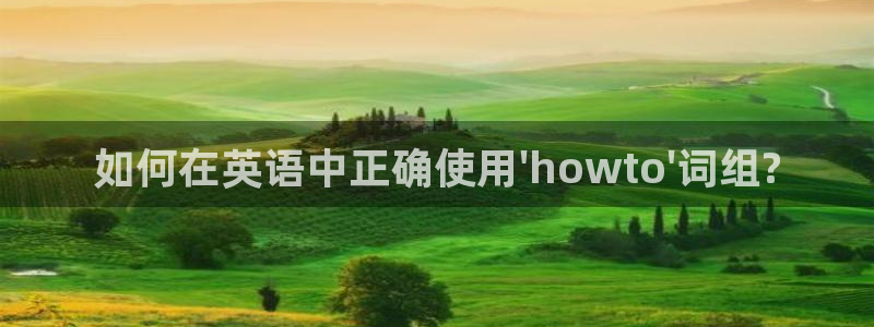 中山熊猫体育：如何在英语中正确使用\'howto\'词组?